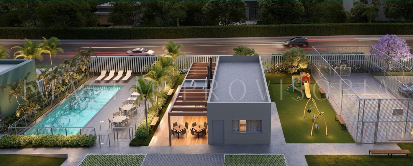 Área de lazer do Open Albano — perspectiva ilustrativa