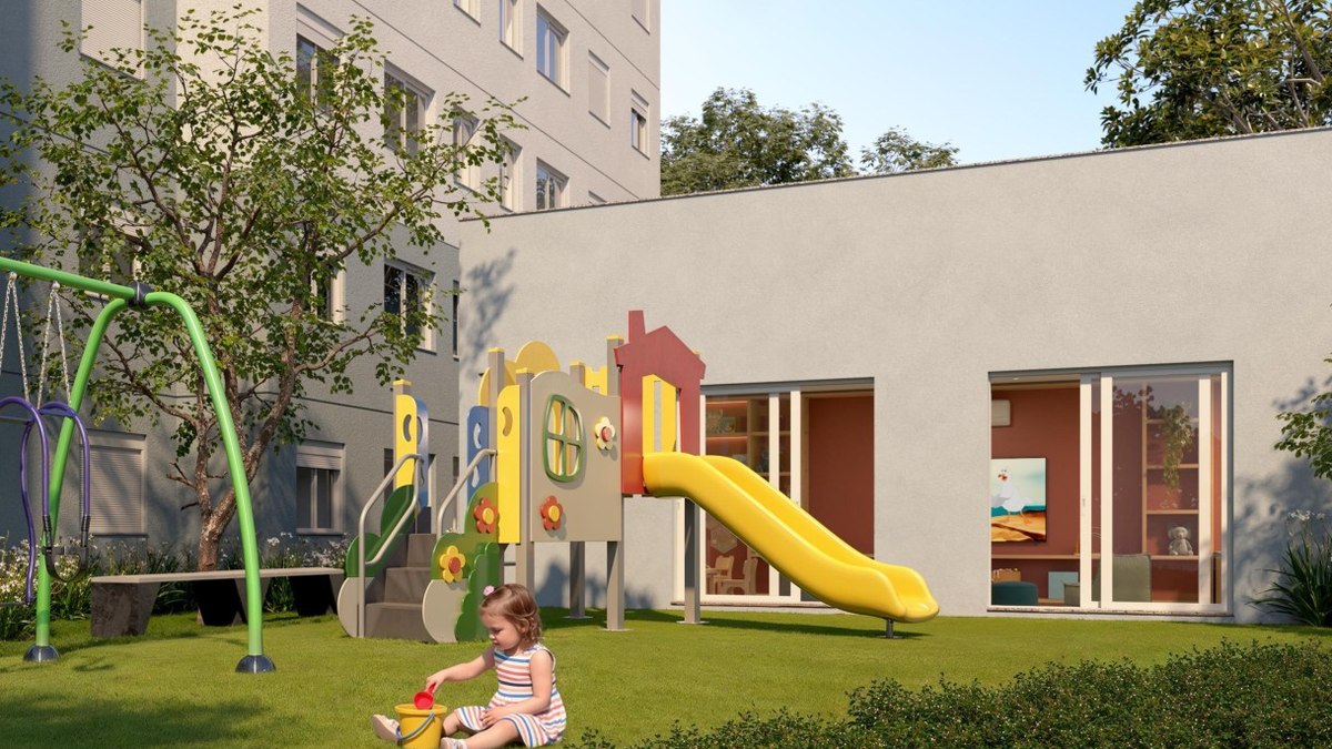 Playground do Open Albano — perspectiva ilustrativa